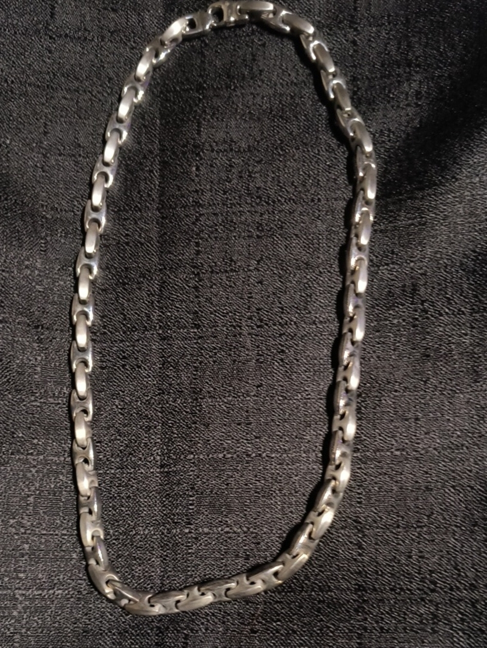 Polished Silver Link Necklace for Women